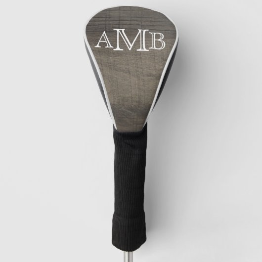 Mit Monogramm Holzlook Golf Headcover (Vorderseite)