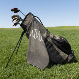 Mit Monogramm Holzlook Golfhandtuch