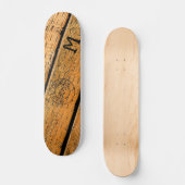Mit Monogramm Holzplanen gestempelt w "Made in USA Skateboard (Vorderseite)