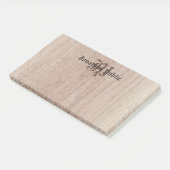 Mit Monogramm Holzschau alte Skriptvorlage Post-it Klebezettel (angewinkelt)