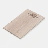 Mit Monogramm Holzschau alte Skriptvorlage Post-it Klebezettel (angewinkelt)