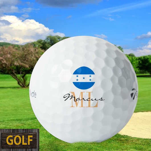 Mit Monogramm Honduras-Flagge und Honduras-Golfbäl Golfball