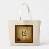 Mit Monogramm Horseshoe Jumbo Stoffbeutel (Rückseite)