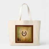Mit Monogramm Horseshoe Jumbo Stoffbeutel (Vorne)