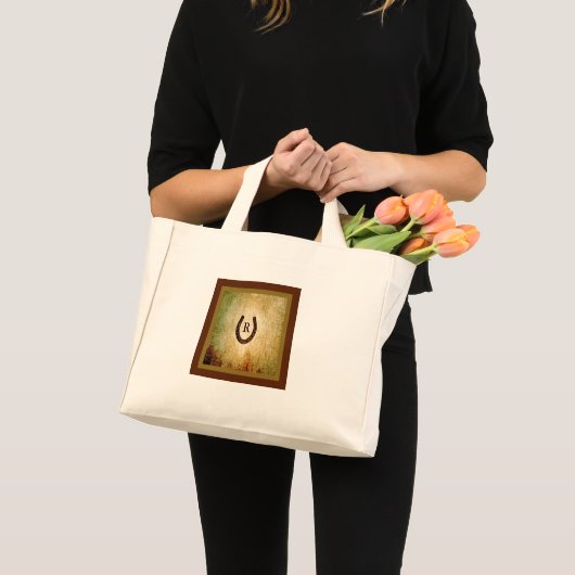 Mit Monogramm Horseshoe Mini Stoffbeutel (Vorderseite (Produkt))