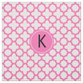 Mit Monogramm Hot-Pink-Quatrefolienmuster Stoff (Muster)