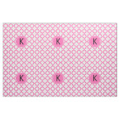 Mit Monogramm Hot-Pink-Quatrefolienmuster Stoff (Fat Quarter (45,7 x 55,9 cm))