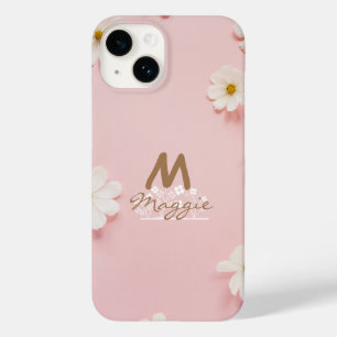 Mit Monogramm hübsche Blume niedliche Fotografie p Case-Mate iPhone 14 Hülle