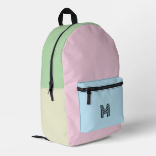 Mit Monogramm Hübsche Farben Moderne Girly Sweet Bedruckter Rucksack