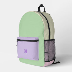 Mit Monogramm Hübsche Farben Moderne Girly Sweet Bedruckter Rucksack
