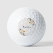 Mit Monogramm Hübsche Wildblume Bouquet Golfball (Vorderseite)