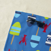 Mit Monogramm Hummer-Bojen-Seestrand-Haus-Spaß Strandtuch (Beispiel)