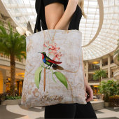 Mit Monogramm Hummingbird Tote Tasche