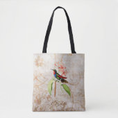 Mit Monogramm Hummingbird Tote Tasche (Vorderseite)