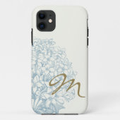 Mit Monogramm Hydrangea Case-Mate iPhone Hülle (Rückseite)