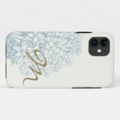 Mit Monogramm Hydrangea Case-Mate iPhone Hülle (Rückseite (Horizontal))
