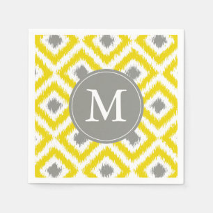 Mit Monogramm Ikat-Diamantmuster Serviette