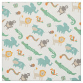 Mit Monogramm | Im Dschungel Stoff (Muster)