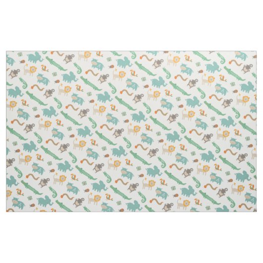 Mit Monogramm | Im Dschungel Stoff (Fat Quarter (45,7 x 55,9 cm))