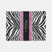 Mit Monogramm Imitat-Glitzer Bling diamante de Fleecedecke (Vorderseite (Horizontal))