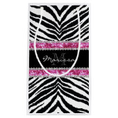 Mit Monogramm Imitat-Glitzer Bling diamante de Kleine Geschenktüte (Vorderseite)