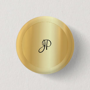 Mit Monogramm Imitat Gold Elegante Hinzufügen von Button