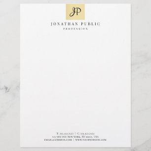 Mit Monogramm Imitat-Goldschablonen-Glamour Trendy Briefbogen