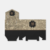 Mit Monogramm Imitate aus Gold Glitzer Zelt Geschenkschachtel (Ungefaltet)