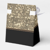 Mit Monogramm Imitate aus Gold Glitzer Zelt Geschenkschachtel (Rückseite)