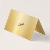 Mit Monogramm Imitate Gold Elegante Kalligrafie-Sk Visitenkarten (Rückseite)