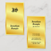 Mit Monogramm Imitate Gold klassische Textform Visitenkarte (Vorne/Hinten)