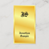 Mit Monogramm Imitate Gold klassische Textform Visitenkarte (Vorderseite)