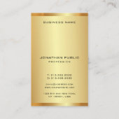 Mit Monogramm Imitate Gold Moderne Vertikale Luxus Visitenkarte (Rückseite)