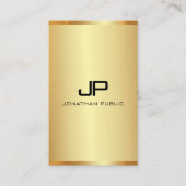 Mit Monogramm Imitate Gold Moderne Vertikale Luxus Visitenkarte (Vorderseite)