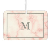 Mit Monogramm Imitate Rosa Marmor Autolufterfrischer (Vorderseite)