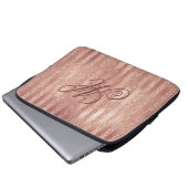 Mit Monogramm Imitate Rose Gold Notebook-Sieb 13 Z Laptopschutzhülle (Vorne Knopf)