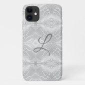 Mit Monogramm Imitate Satin Case-Mate iPhone Hülle (Rückseite)