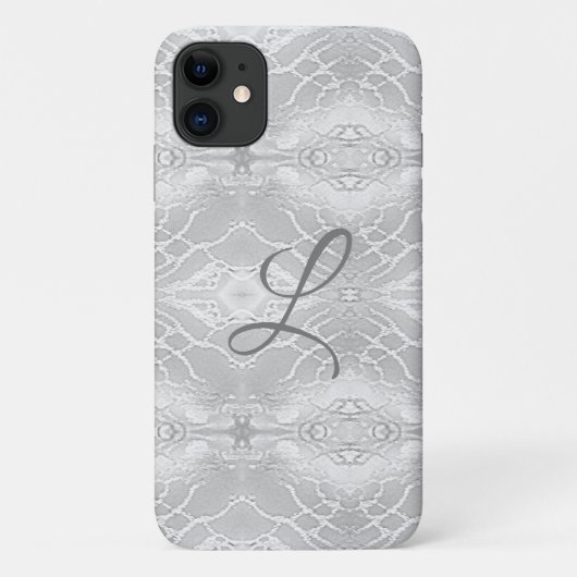 Mit Monogramm Imitate Satin Case-Mate iPhone Hülle (Rückseite)