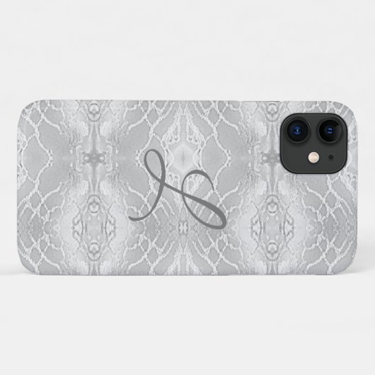 Mit Monogramm Imitate Satin Case-Mate iPhone Hülle (Rückseite (Horizontal))