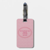 Mit Monogramm in den Rosa-Zwei Initialen+Address/2 Gepäckanhänger (Rückseite vertikal)
