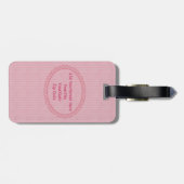Mit Monogramm in den Rosa-Zwei Initialen+Address/2 Gepäckanhänger (Rückseite horizontal)