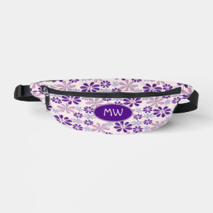 Mit Monogramm Indigo Pink Blume Schmetterling Dood Bauchtasche
