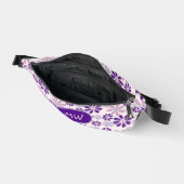 Mit Monogramm Indigo Pink Blume Schmetterling Dood Bauchtasche (Offen)