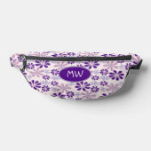 Mit Monogramm Indigo Pink Blume Schmetterling Dood Bauchtasche (Ablage )