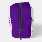 Mit Monogramm Indigo Rosa Blume Doodle Muster Waschbeutel (Rechts)