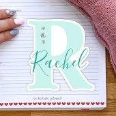 Mit Monogramm Individuelle Name Elegante Imitats Aufkleber