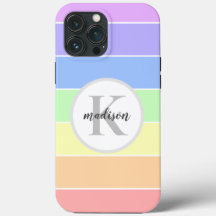 Mit Monogramm Individuelle Name Pastell Rainbow St