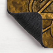 Mit Monogramm Initial A Gold Peony Mousepad (Ecke)