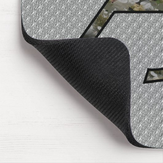 Mit Monogramm Initial A Hydrangea Blumenmousepad Mousepad (Ecke)