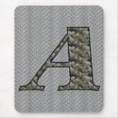 Mit Monogramm Initial A Hydrangea Blumenmousepad Mousepad (Vorne)